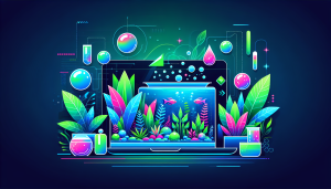 Modern flat design aquascaping illustration for undefined
