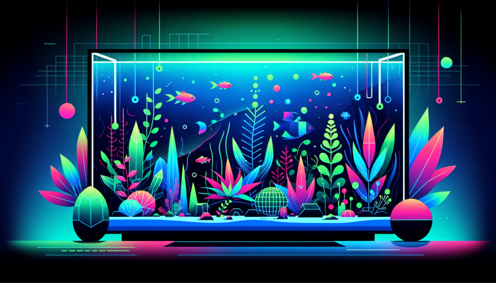 Modern flat design aquascaping illustration for undefined