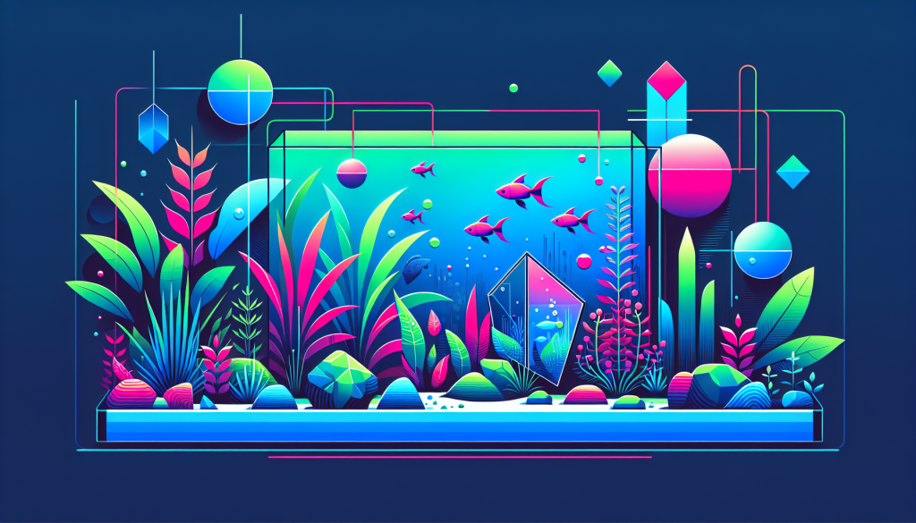 Modern flat design aquascaping illustration for undefined