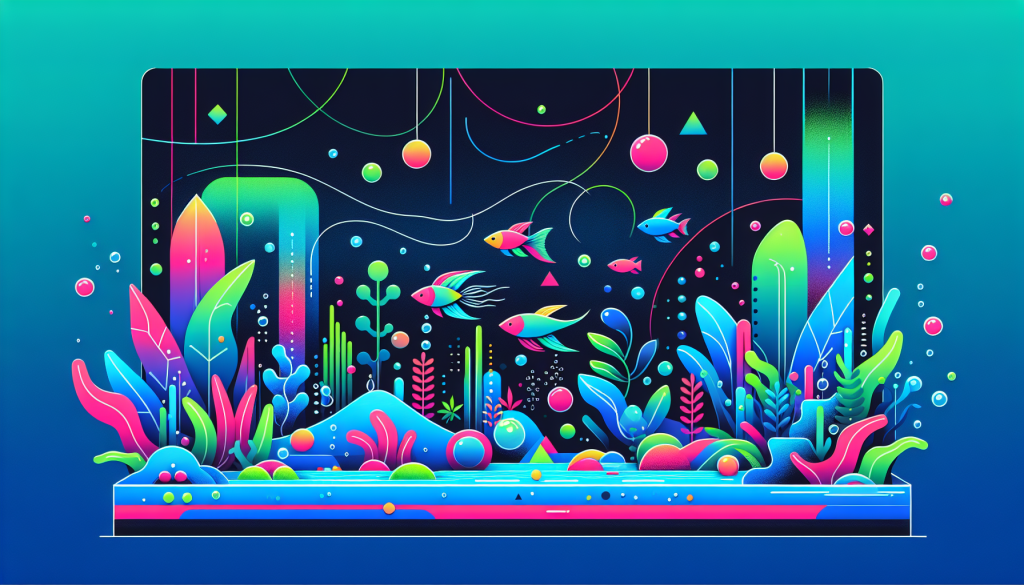 Modern flat design aquascaping illustration for undefined