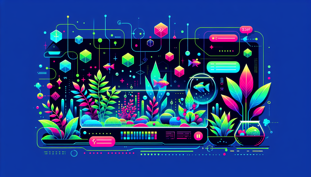 Modern flat design aquascaping illustration for undefined