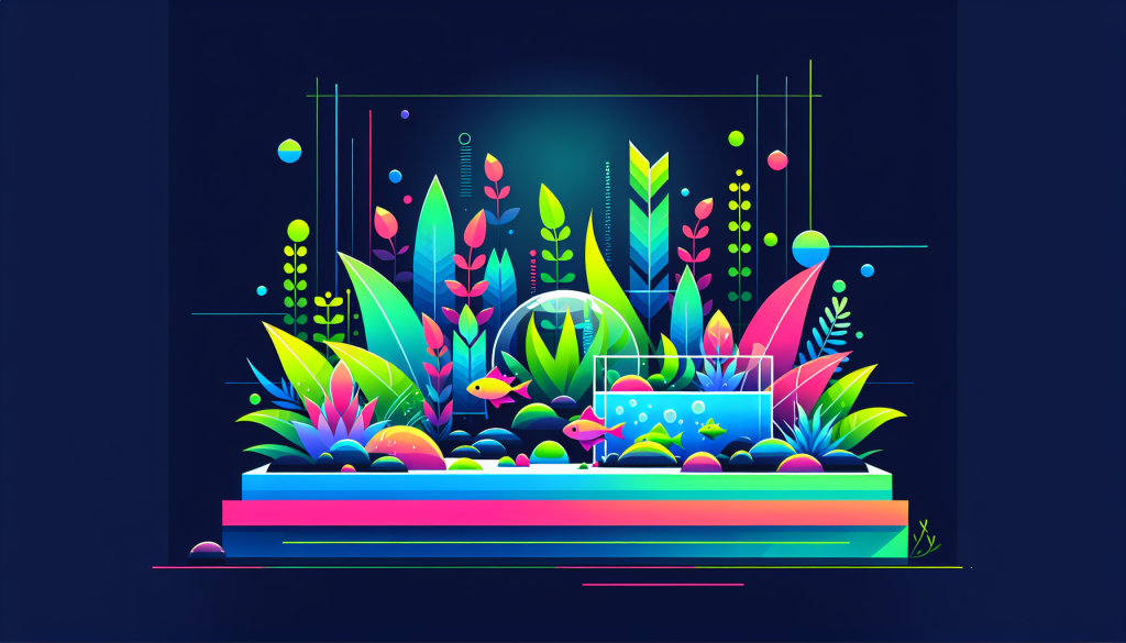Modern flat design aquascaping illustration for undefined