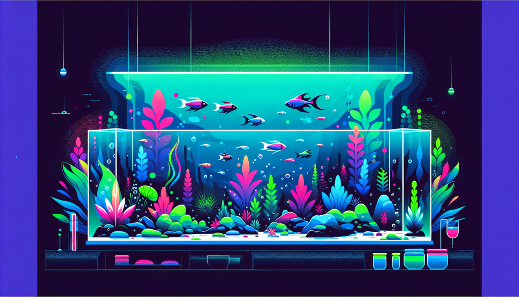 Modern flat design aquascaping illustration for undefined