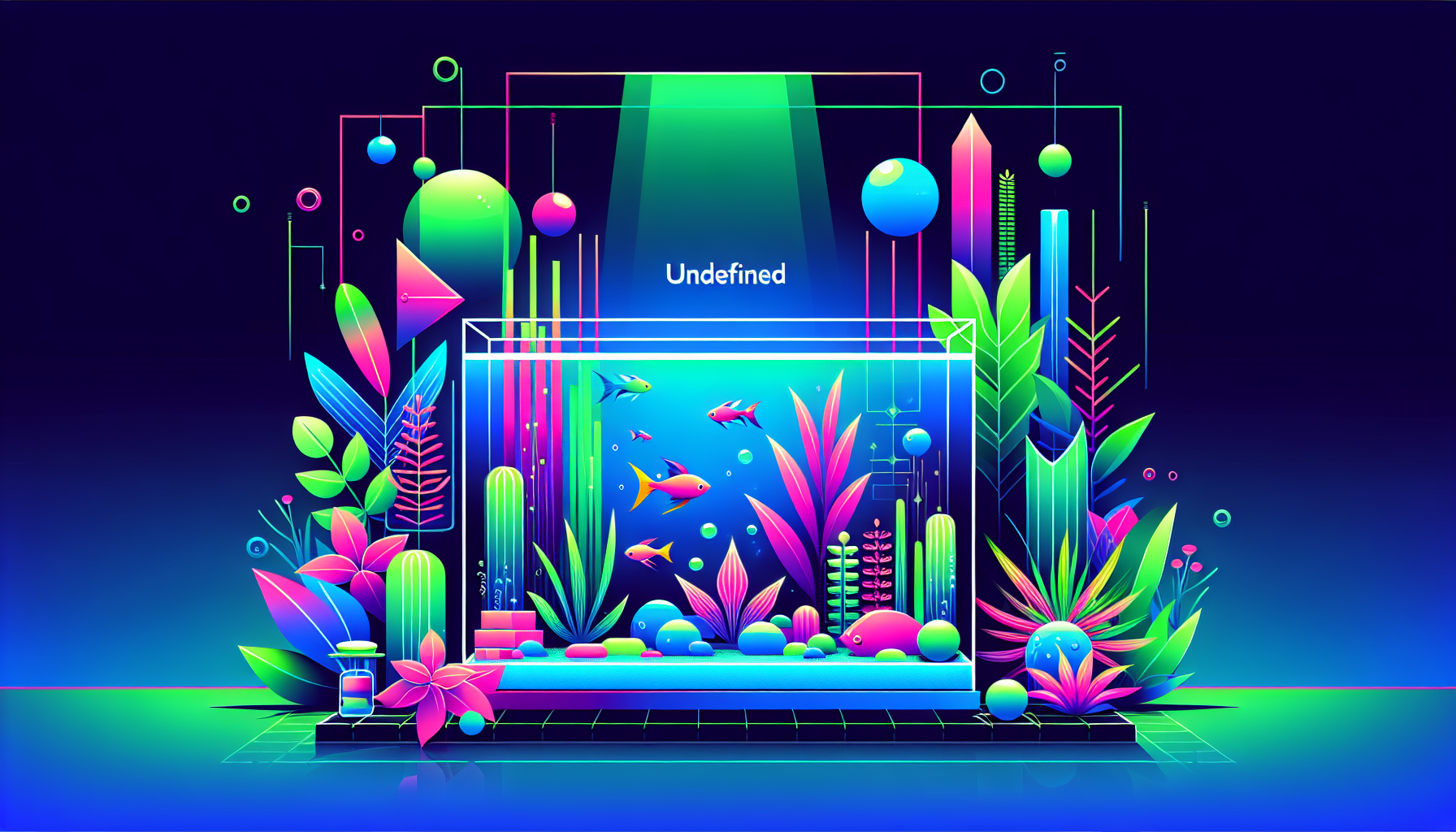 Modern flat design aquascaping illustration for undefined