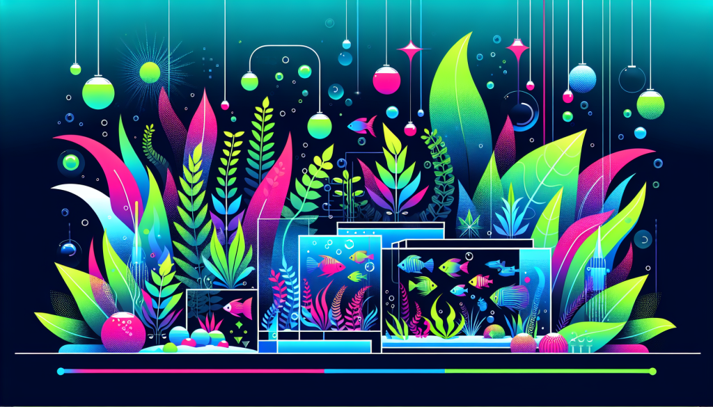 Modern flat design aquascaping illustration for undefined