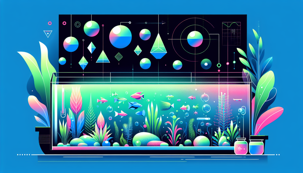 Modern flat design aquascaping illustration for undefined