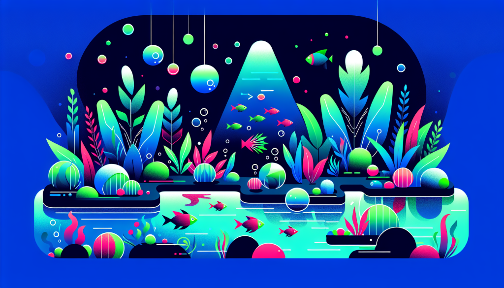 Modern flat design aquascaping illustration for undefined