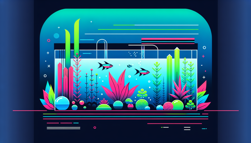 Modern flat design aquascaping illustration for undefined