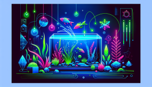 Modern flat design aquascaping illustration for undefined
