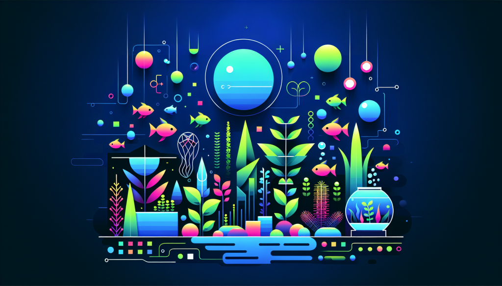 Modern flat design aquascaping illustration for undefined
