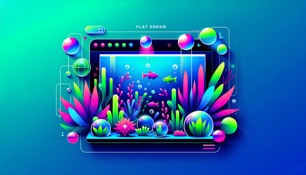 Modern flat design aquascaping illustration for undefined