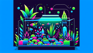 Modern flat design aquascaping illustration for undefined