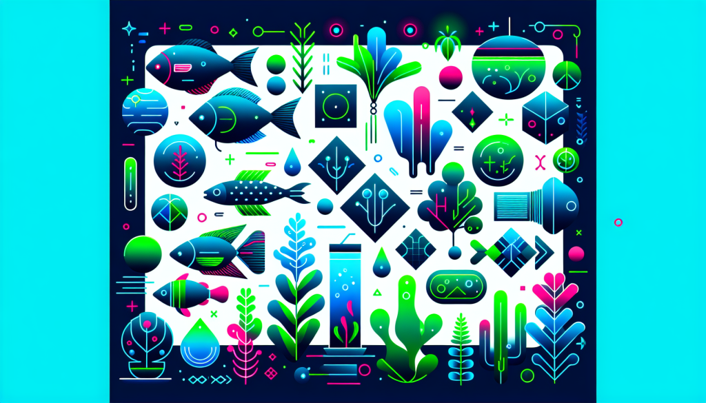 Modern flat design aquascaping illustration for undefined