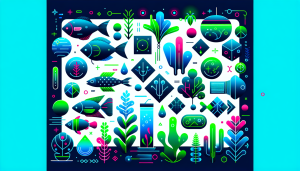 Modern flat design aquascaping illustration for undefined
