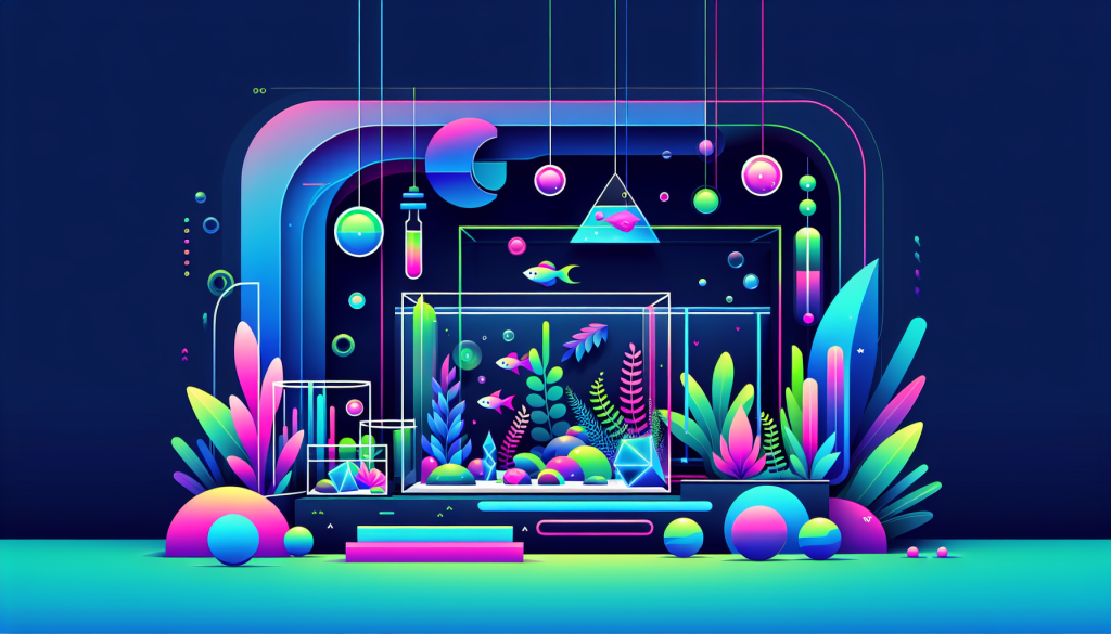 Modern flat design aquascaping illustration for undefined