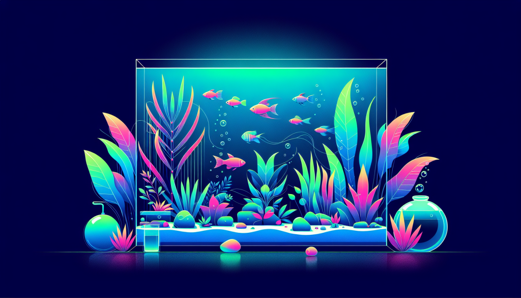 Modern flat design aquascaping illustration for undefined