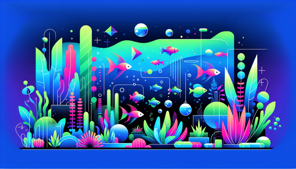 Modern flat design aquascaping illustration for undefined