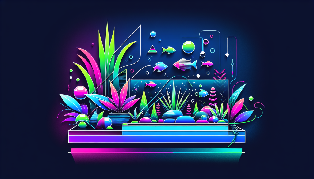Modern flat design aquascaping illustration for undefined