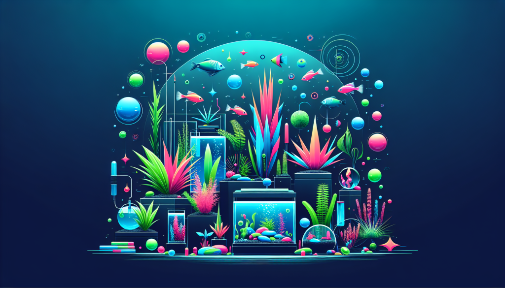 Modern flat design aquascaping illustration for undefined