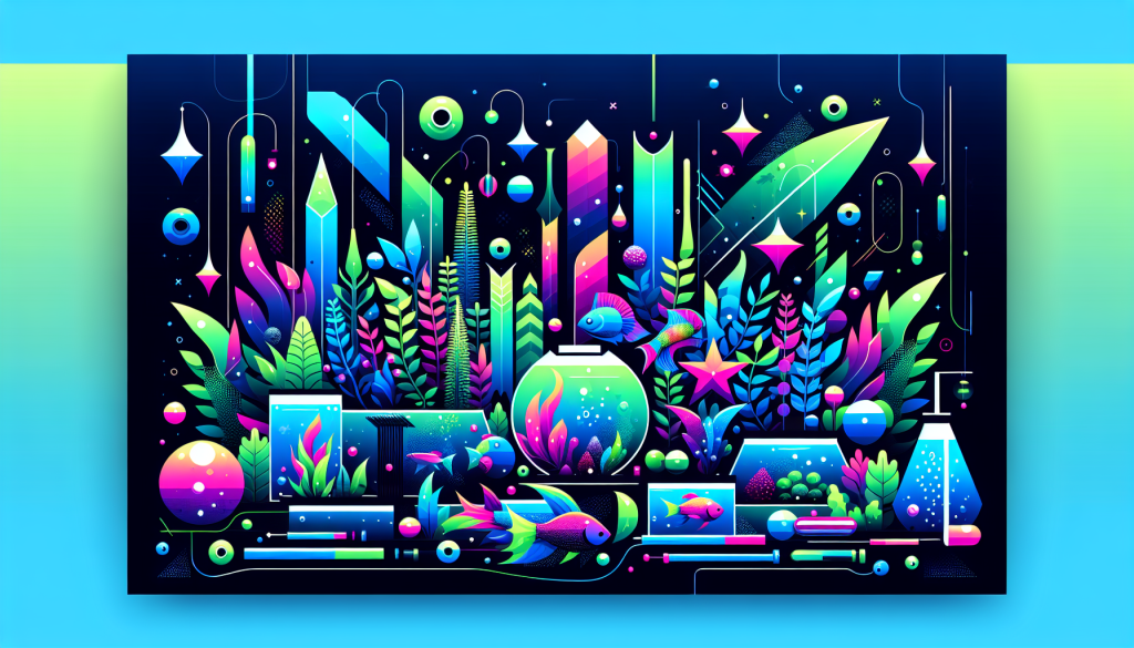Modern flat design aquascaping illustration for undefined