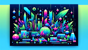 Modern flat design aquascaping illustration for undefined