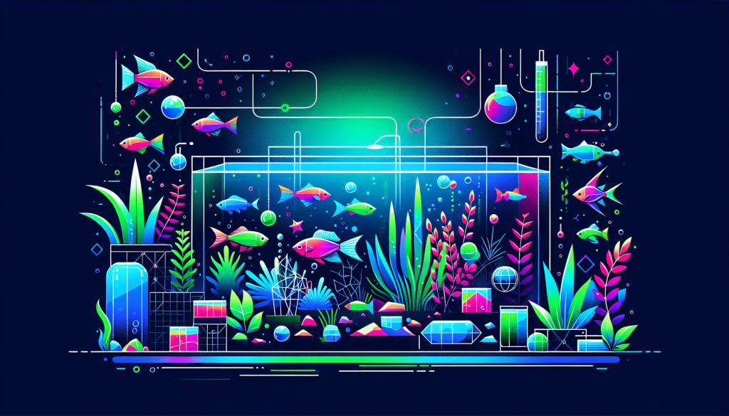 Modern flat design aquascaping illustration for undefined