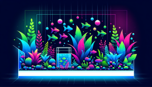 Modern flat design aquascaping illustration for undefined