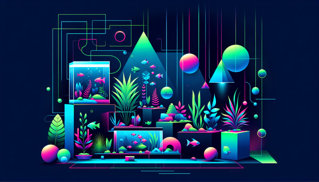 Modern flat design aquascaping illustration for undefined