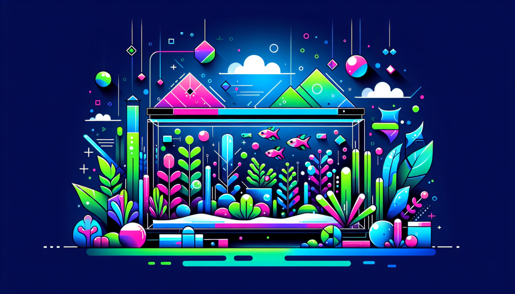 Modern flat design aquascaping illustration for undefined