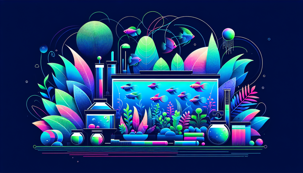 Modern flat design aquascaping illustration for undefined