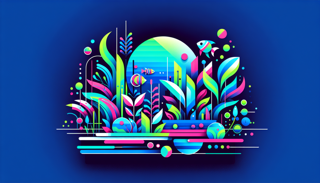 Modern flat design aquascaping illustration for undefined