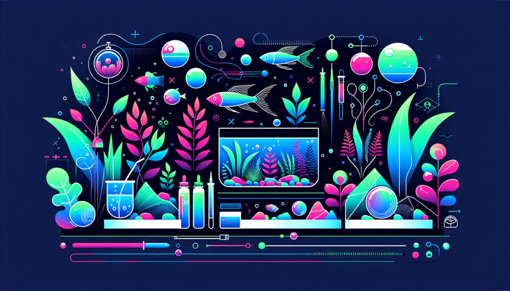Modern flat design aquascaping illustration for undefined