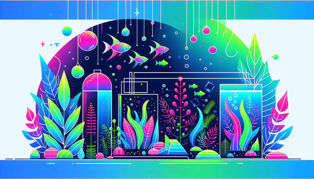 Modern flat design aquascaping illustration for undefined