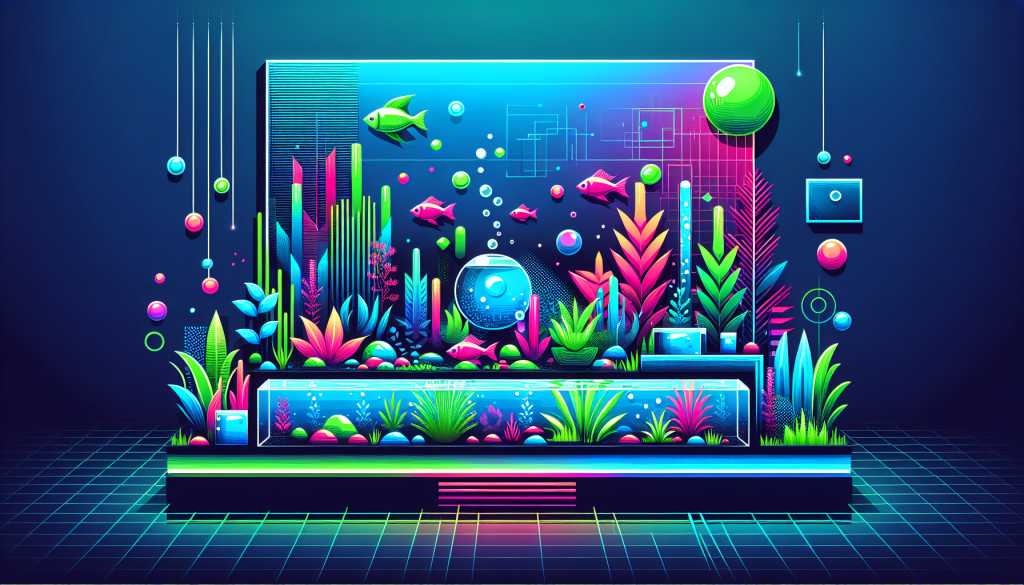 Modern flat design aquascaping illustration for undefined