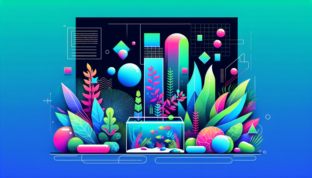 Modern flat design aquascaping illustration for undefined