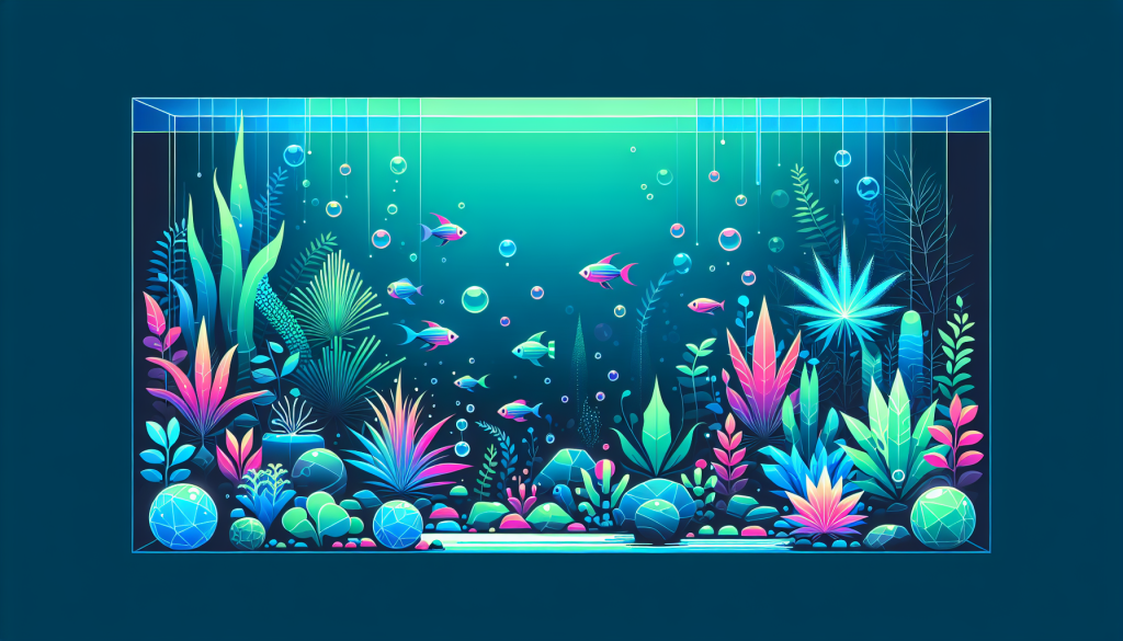Modern flat design aquascaping illustration for undefined