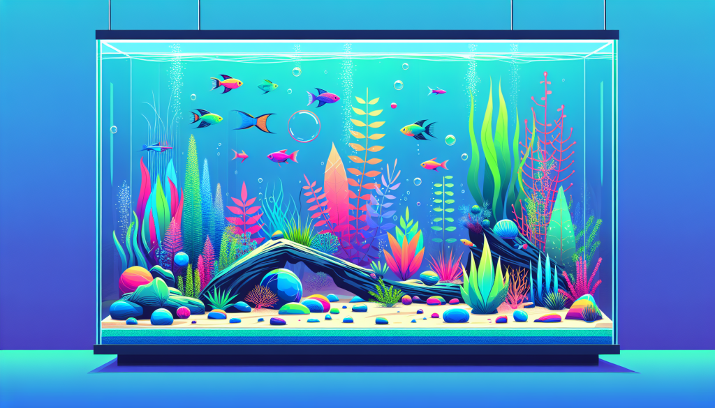 Modern flat design aquascaping illustration for undefined