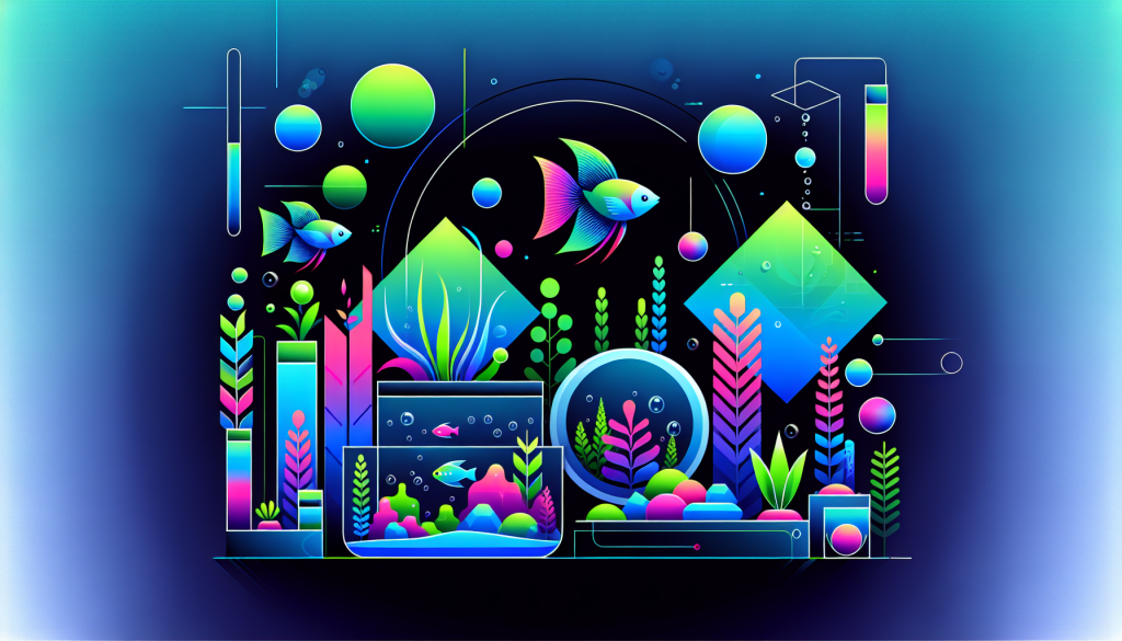 Modern flat design aquascaping illustration for undefined