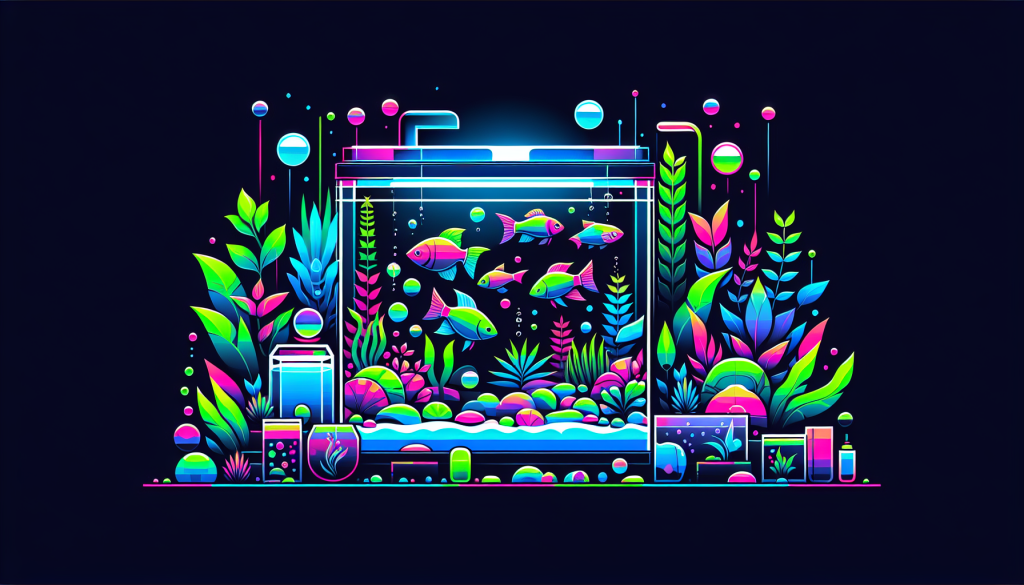 Modern flat design aquascaping illustration for undefined