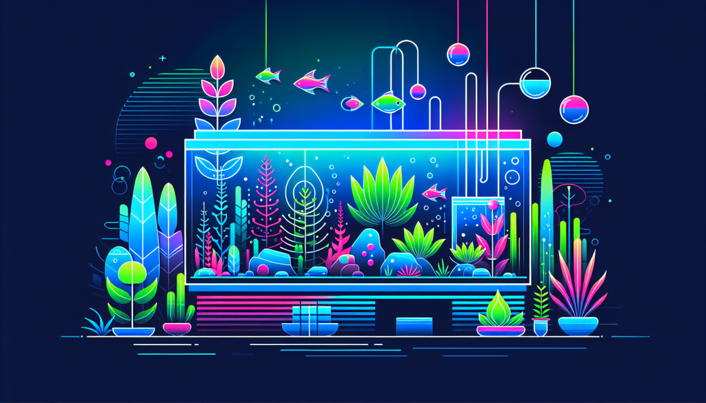 Modern flat design aquascaping illustration for undefined