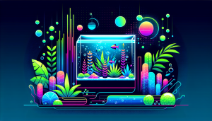 Modern flat design aquascaping illustration for undefined