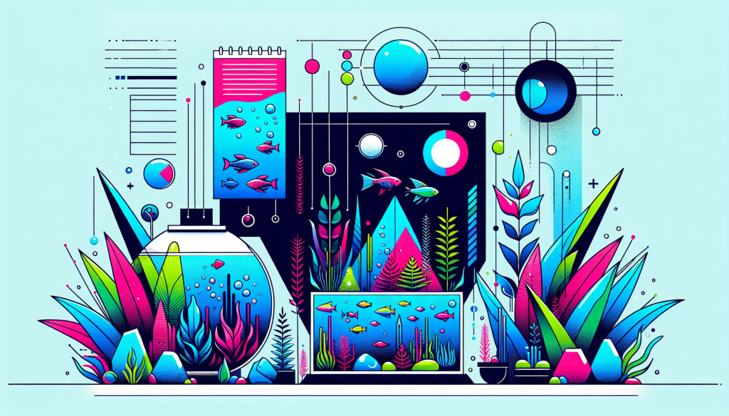 Modern flat design aquascaping illustration for undefined