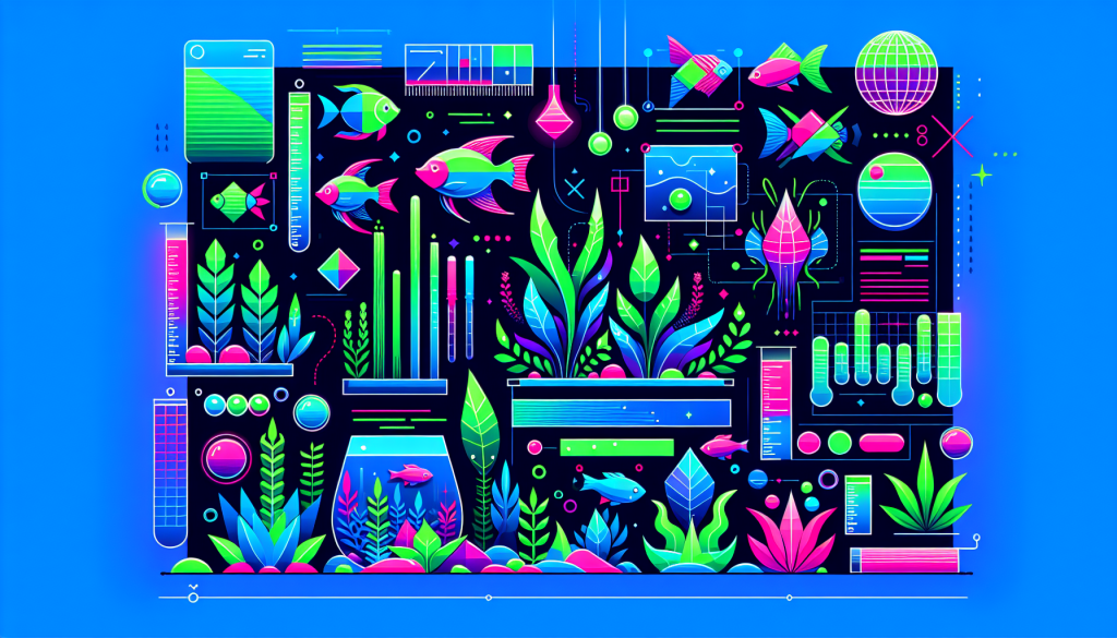 Modern flat design aquascaping illustration for undefined