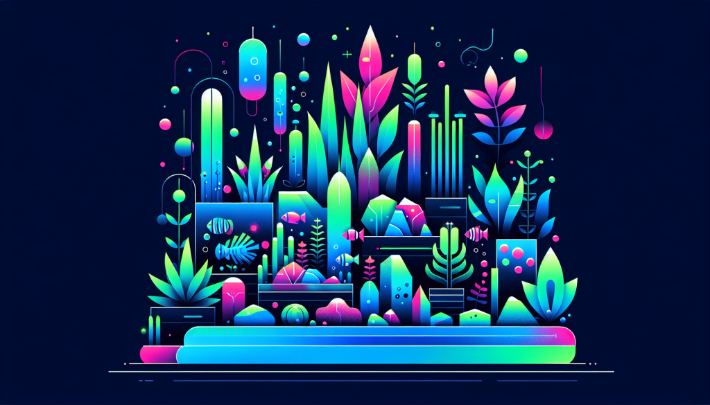 Modern flat design aquascaping illustration for undefined