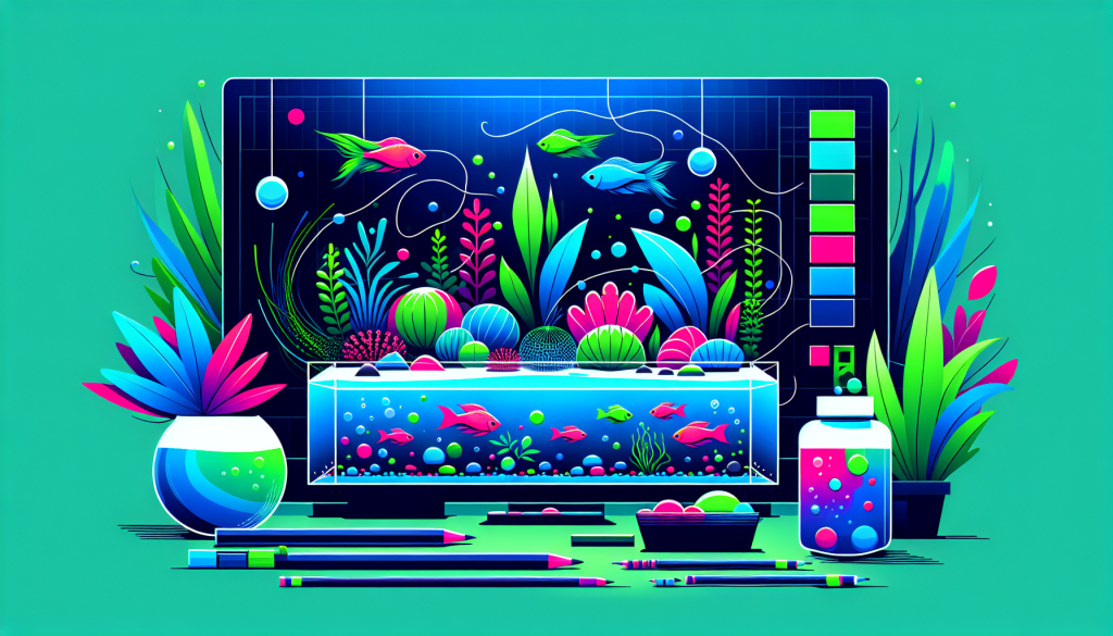 Modern flat design aquascaping illustration for undefined