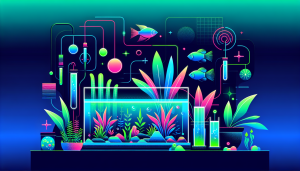 Modern flat design aquascaping illustration for undefined