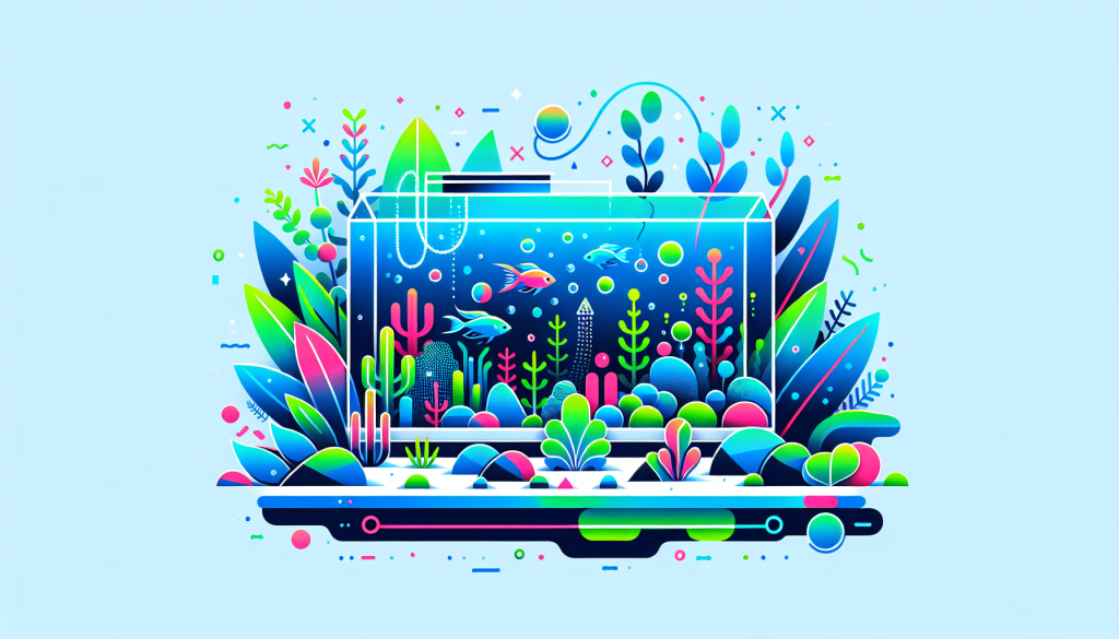 Modern flat design aquascaping illustration for undefined