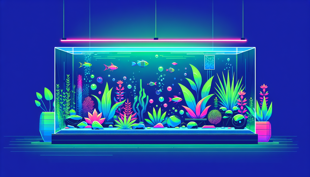 Modern flat design aquascaping illustration for undefined