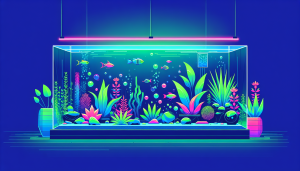 Modern flat design aquascaping illustration for undefined