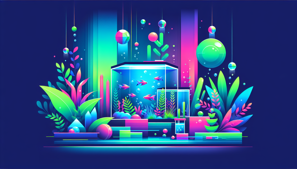 Modern flat design aquascaping illustration for undefined